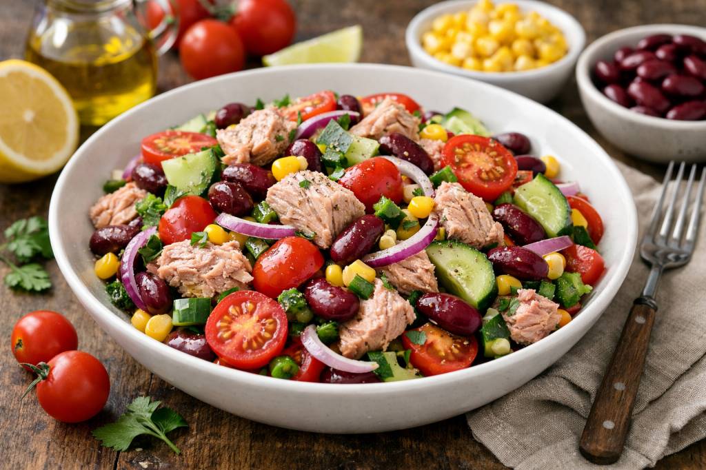 Salade thon haricot rouge : un plat frais, protéiné et prêt en quelques minutes